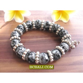 Beads Stone Bracelets Stretch Charms Package 